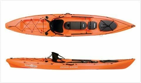a orange prowler trident 13 angler kayak