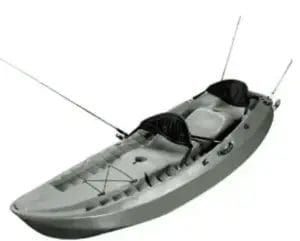 a gray Lifetime Sport Fisher Kayak