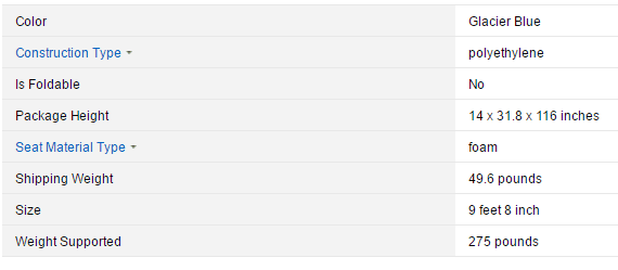 Frenzy Kayak specifications