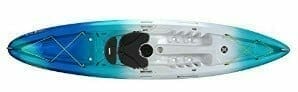 a blue white perception kayak 11.5