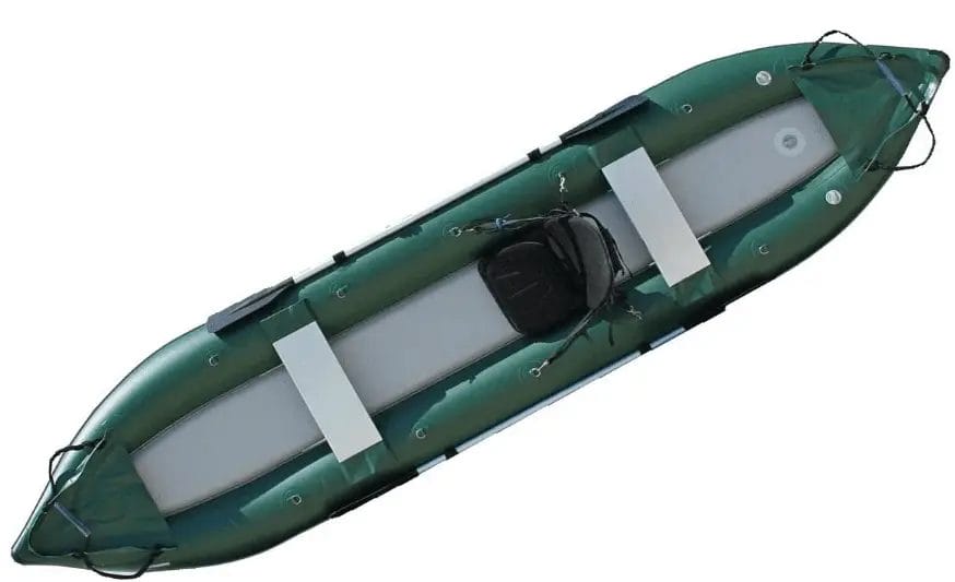 a green saturn 13ft kayak