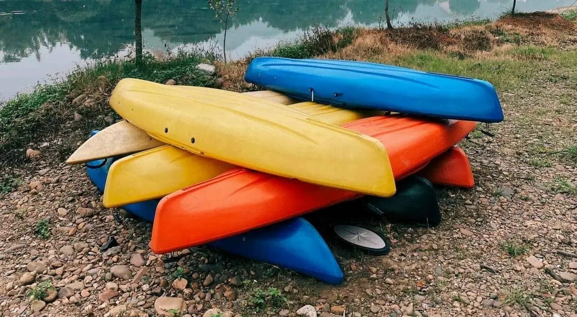 colorful kayaks