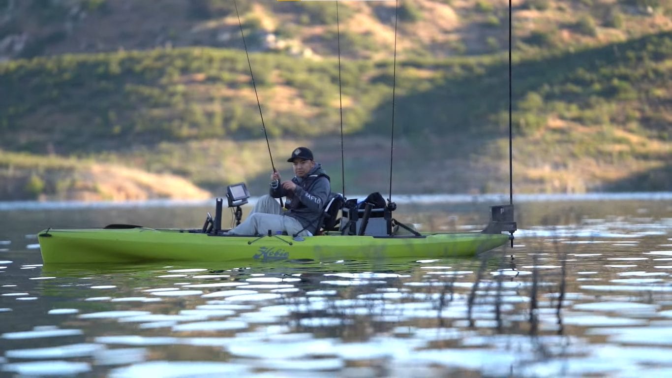 man kayaking using hobie kayak