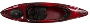a red and brown old town vapor 10xt kayak