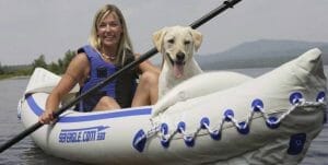 sea eagle inflatable with dog