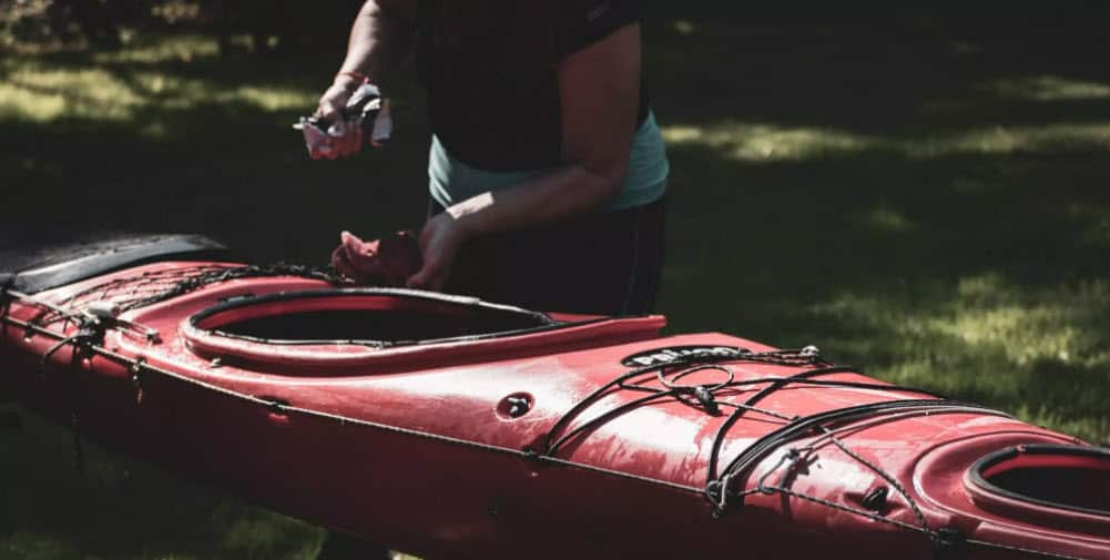 building sail on a kayak