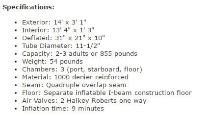  sea eagle 420x specifications